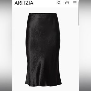 Babaton Slip Satin Midi Skirt - Size 2